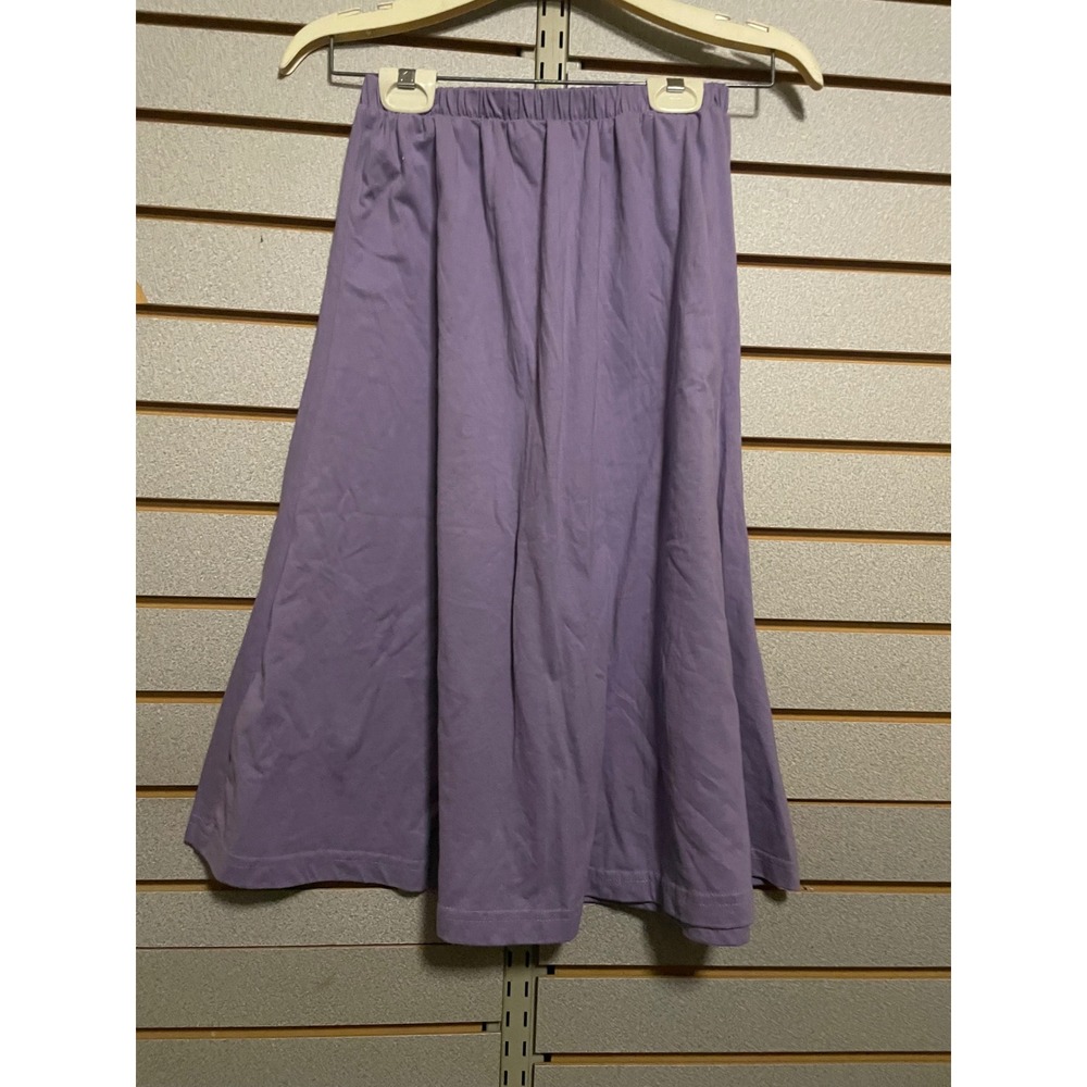 Vintage Sue Scott Purple Midi Skirt Elastic Waist MP Style 56195 Medium Petite‎